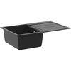 Kriauklė Juoda 780 x 500 mm 80% Kvarcas ir 20% Derva