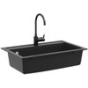 Kriauklė Juoda 795 x 505 mm Granitas