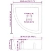 Kriauklė Pilka (38-45) x (38-45) x 12 cm Upės Akmuo