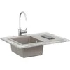Kriauklė Pilka 670 x 460 mm 80% Kvarcas ir 20% Derva