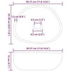 Upių akmens baseinas Šviesiai pilka (30-37) x (25-30) x 12 cm