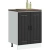 kriauklės pagrindo spintelė "Lucca" Juodas Engineered Wood