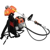 Krūmapjovė su kuprine, oranžinis dizainas, 52 cc, 1,45 kW