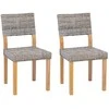 Valgomasis krėslas 2 pcs Kubu ratanas Kubu pilka