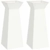 Stulpinis sodinukas 2 pcs Balta 40 x 40 x 100 cm