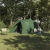 Dome palapinė 4 asmenims su stogu Žalia 455 x 252 x 178 cm