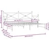 Lova Elior kušetė su kušete be čiužinio Balta 80x200 cm plienas