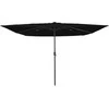 Sodo skėtis Juoda 295 x 295 x 245 cm Poliesteris ir plienas