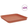 Kvadratinis gėlių padėklas 24 vnt. Raudona plyta 21 x 21 x 2 cm