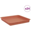Kvadratinis gėlių padėklas 24 vnt. Raudona plyta 18 x 18 x 2 cm