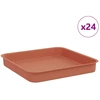 Kvadratinis gėlių padėklas 24 vnt. Raudona plyta 15 x 15 x 2 cm