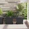 Kvadratinis gėlių padėklas 6 pcs Juoda 25,5 x 25,5 x 2,5 cm
