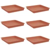 Kvadratinis gėlių padėklas 6 vnt. Raudona plyta 18 x 18 x 2 cm
