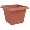 Kvadratinis gėlių vazonas 24 pcs Raudona plyta Plastmasė