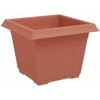 Kvadratinis gėlių vazonas 24 pcs Raudona plyta Plastmasė
