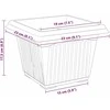 Kvadratinis gėlių vazonas 24 vnt. Raudona plyta Plastmasė