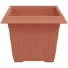 Kvadratinis gėlių vazonas 24 pcs Raudona plyta Plastmasė