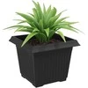 Kvadratinis gėlių vazonas 6 pcs Juoda 23 x 23 x 17,5 cm