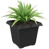 Kvadratinis gėlių vazonas 6 pcs Juoda 33 x 33 x 26 cm Plastmasė