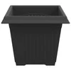 Kvadratinis gėlių vazonas 6 pcs Juoda 33 x 33 x 26 cm Plastmasė
