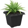 Kvadratinis gėlių vazonas 6 pcs Juoda 43 x 43 x 33,5 cm