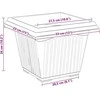 Kvadratinis gėlių vazonas 6 pcs Raudona plyta 33 x 33 x 26 cm