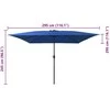 Sodo skėtis 295 x 295 x 245 cm Poliesteris ir plienas Azurblau