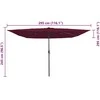 Sodo skėtis Bordo raudona 295 x 295 x 245 cm