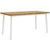 Kvadratinis valgomojo stalas 160 x 70 x 75 cm Balta