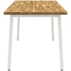 Kvadratinis valgomojo stalas 160 x 70 x 75 cm Balta