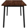 Kvadratinis valgomojo stalas 160 x 70 x 75 cm Tamsiai rudas