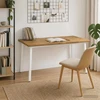 Kvadratinis valgomojo stalas 160 x 70 x 75 cm Balta