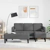Sofa Sofos komplektas su pagalve 2 pcs Tamsiai pilka Poliesteris