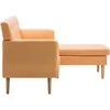 L-formos sofa, aud. apmušal., 171,5x138x81,5cm, oranžinė