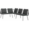 Sofa su pagalve Antracitas 173 x 231 x 90cm Plienas