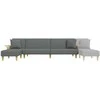 L formos sofa-lova, tamsiai pilka, 279x140x70cm, audinys