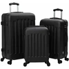 Lagaminas su užraktu 3 vnt. Juoda 50 x 31 x 78 cm ABS plastikas