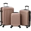 Lagaminas 3 pcs Rožinė aukso 50 x 31 x 78 cm ABS plastikas