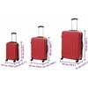 Lagaminas 3 pcs Raudona 50 x 31 x 78 cm ABS plastikas