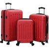 Lagaminas 3 pcs Raudona 50 x 31 x 78 cm ABS plastikas