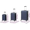 Lagaminas 3 pcs Tamsiai mėlyna 50 x 31 x 78 cm ABS plastikas