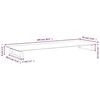 Laikiklis Monitoriaus stovas, juodas, 100x35x8cm, stiklas ir metalas