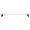 Laikiklis Monitoriaus stovas, juodas, 100x35x8cm, stiklas ir metalas