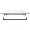 Laikiklis Monitoriaus stovas, juodas, 100x35x8cm, stiklas ir metalas