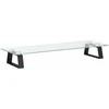 Laikiklis Monitoriaus stovas, juodas, 60x20x8cm, stiklas ir metalas