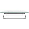 Laikiklis Monitoriaus stovas, juodas, 60x35x8cm, stiklas ir metalas
