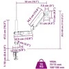 Laikiklis vieno monitoriaus svirtis skirta Max 27 colių ekranui 10 kg