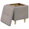 Laikymo osmanas su pagalve Taupe 40 x 40 x 45 cm audinys