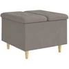 Laikymo osmanas su pagalve Taupe 60 x 60 x 45 cm audinys