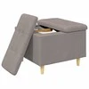 Laikymo osmanas su pagalve Taupe 60 x 60 x 45 cm audinys
